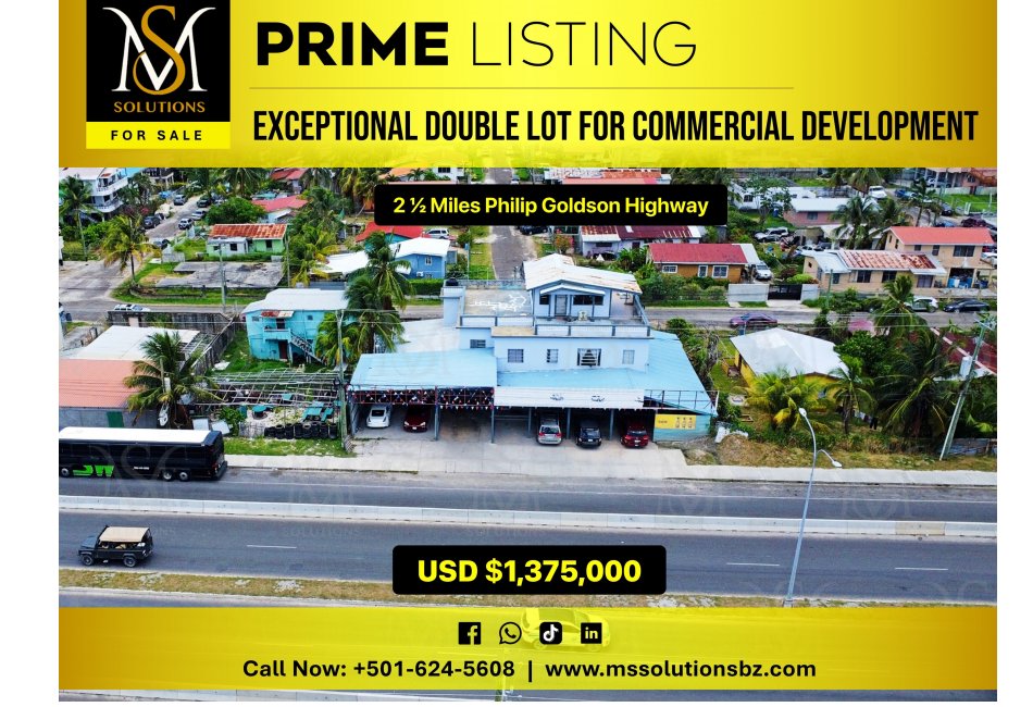 Exceptional Double Lot for Commercial Development