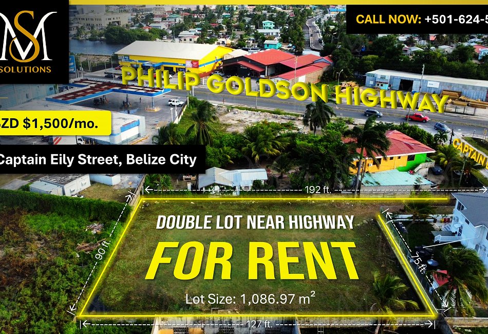 Double Lot on Northside of Belize City for Rent